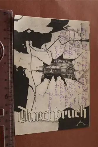 alte Feldpostkarte - Durchbruch - 7. Panzer Division  1941 (3)