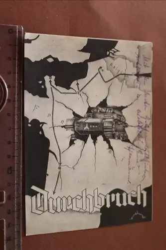alte Feldpostkarte - Durchbruch - 7. Panzer Division  1941 (2)