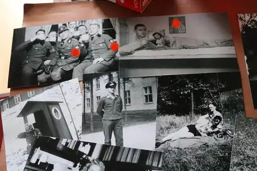 neun tolle alte Fotos Soldaten, Frauen , Familie - neuzeitliche Abzüge !