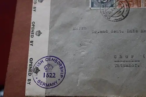 alter Briefumschlag mit britischer Zensurstempel  1947