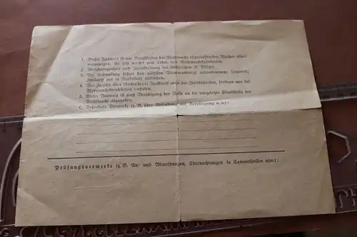 interessanter alter Sonderausweis D für Dienstreisen - 1940 Pio.Ers.Batl 82