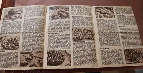 tolles altes Werbeblatt  Firma Döhler Backzutaten - mit Rezepte  20-30er Jahre