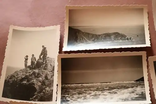 10 alte Fotos - Soldaten an der Atlantikküste St. Michel und Lüreon ???