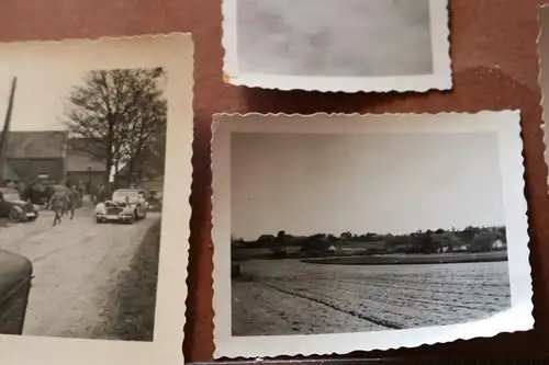 vier  alte Fotos- Soldaten  General Küchler,  Rheinübung - 1941