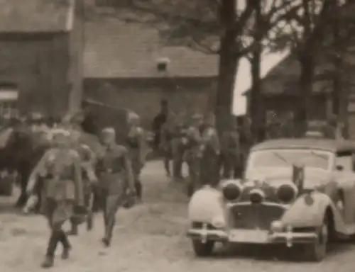 vier  alte Fotos- Soldaten  General Küchler,  Rheinübung - 1941