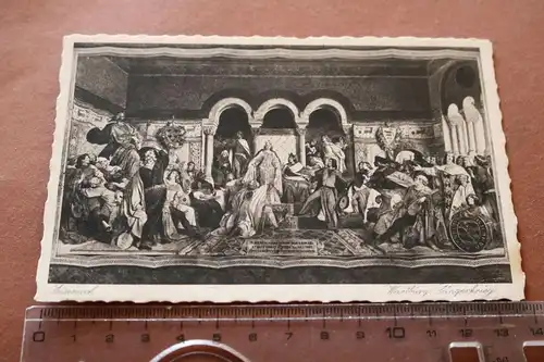 tolle alte Karte -  Wartburg - Sängerkrieg 