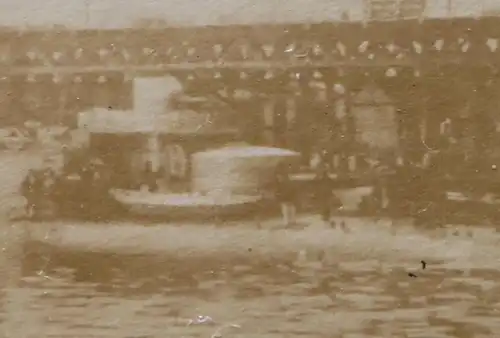 tolles altes Foto - Flusskanonenboote ???  Geschützkuppel - Alter ??? 
