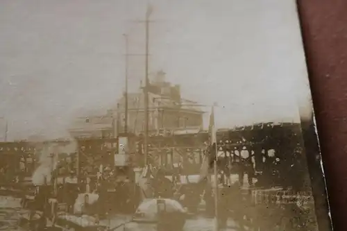 tolles altes Foto - Flusskanonenboote ???  Geschützkuppel - Alter ??? 