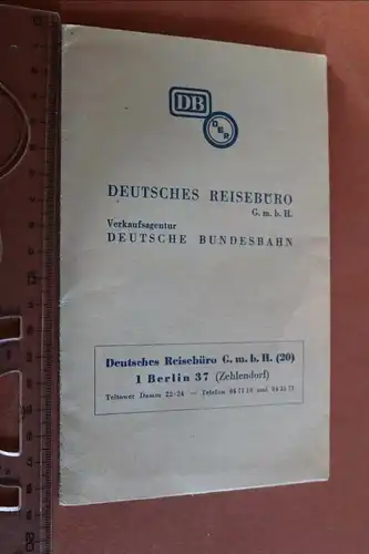 tolle alte Hülle Deutsches Reisebüro GmbH  Agentur Deutsche Bundesbahn 50-60er J