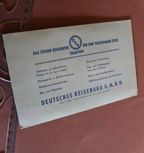 tolle alte Hülle Deutsches Reisebüro GmbH  Agentur Deutsche Bundesbahn 50-60er J