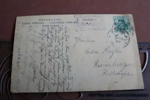 tolle alte Karte - Schloss Lichtenfels - mit Folie davor ?? 1907 