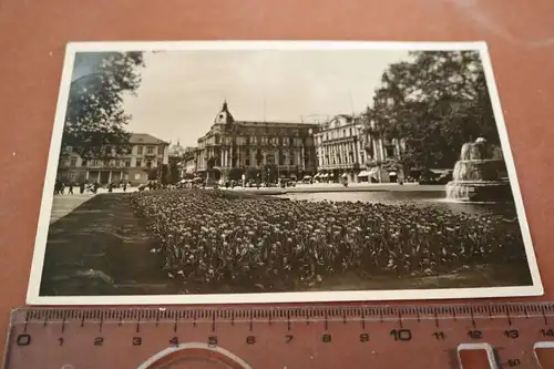 tolle alte Karte  Weltkurstadt Wiesbaden - 1937  Blick vom Kurhaus 