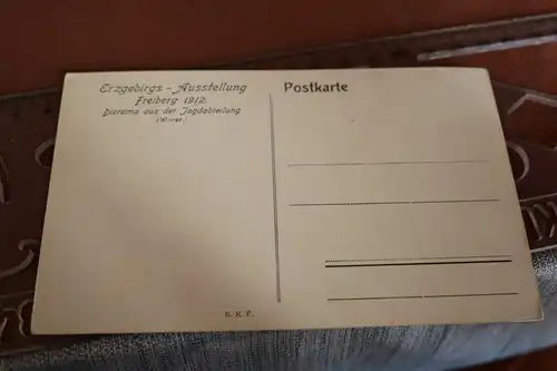 tolle alte Karte - Erzgebirgs-Ausstellung Freiberg 1912 