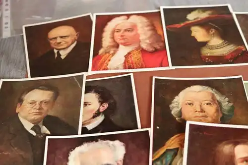 15 tolle alte Karte - Gemälde Portraits  