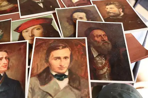 15 tolle alte Karte - Gemälde Portraits  
