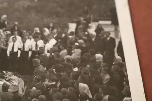 altes Foto - Beisetzung - Sarg viele Menschen deutsche Soldaten Stary Smokovec ?