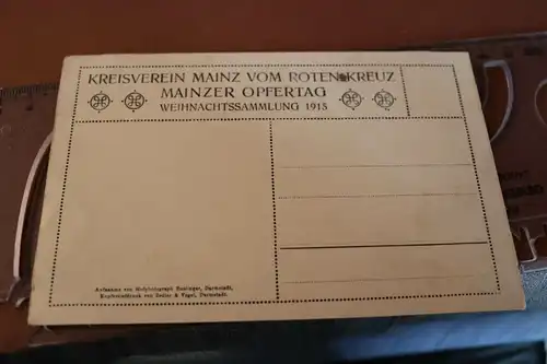 alte Karte - Adelsfamilie ??? Mainzer Opfertag - Weihnachtssammlung 1915