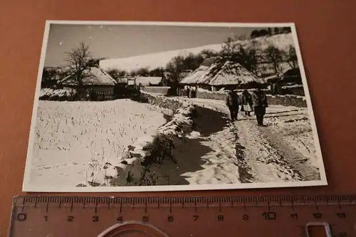 tolles altes Foto - Soldaten in Bedrykowce Ukraine im Winter - Repro ???