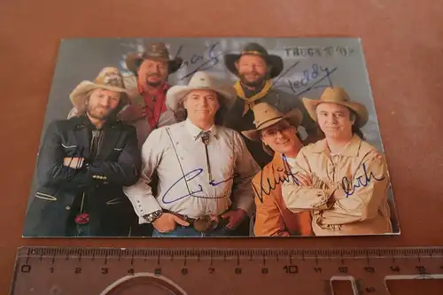 tolle alte Karte - Truck Stop mit original Unterschriften 