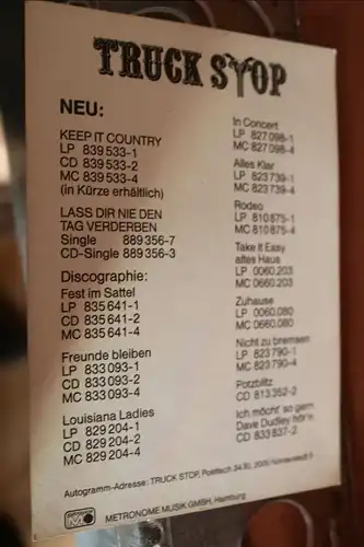 tolle alte Karte - Truck Stop mit original Unterschriften 