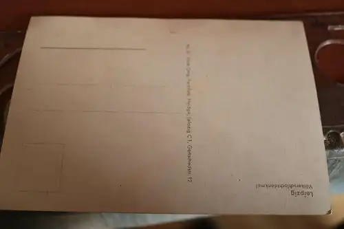 tolle alte Karte - Völkerschlachtdenkmal  Leipzig  50-70er Jahre ???
