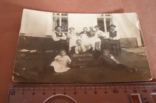zwei tolle alte Fotos  Familienfoto -  Deutsch-Einsiedel 1913