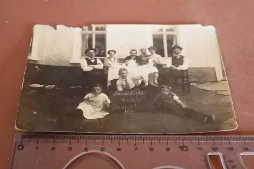 zwei tolle alte Fotos  Familienfoto -  Deutsch-Einsiedel 1913