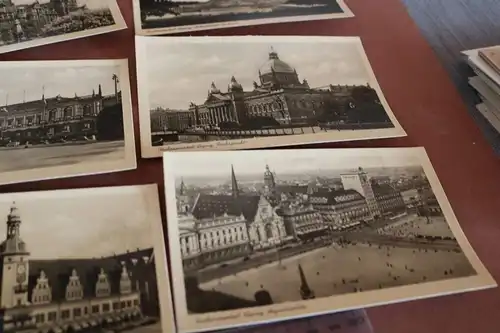 neun tolle alte Karten - Reichsmessestadt Leipzig  30-40er Jahre