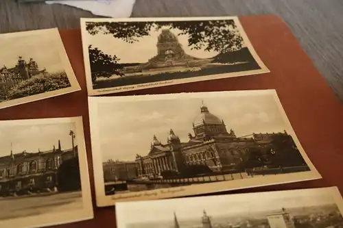 neun tolle alte Karten - Reichsmessestadt Leipzig  30-40er Jahre 