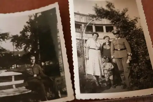 drei alte Fotos  eines Soldaten 