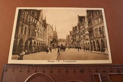 tolle alte Karte  Münster i.W.  Prinzipalmarkt  30-40er Jahre ?