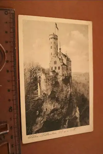tolle alte Karte Schloß Lichtenstein  Honau - 1919 