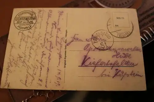 tolle alte Karte Schloß Lichtenstein  Honau - 1919 