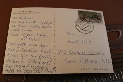 tolle alte Karte - FDGB Erholungsheim Freundschaft - Rheinsberg 1976