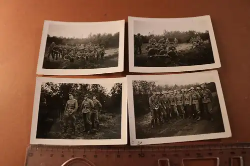 vier tolle alte Fotos - Soldaten Ausbildung ?? Übung ??