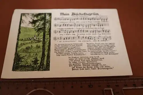 tolle alte Karte - Lied - Mein Bischofsgrün - 1972