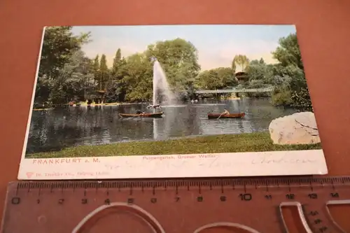 tolle alte Karte - Frankfurt a.M. Palmengarten, Grosser Weiher  1903 