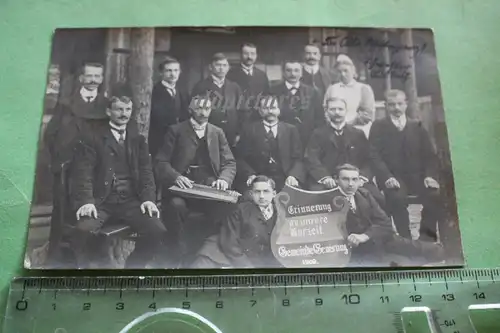 tolles altes Foto - Gruppenfoto Kurgäste - 1909 - Bad Berka Thüringen