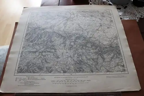 alte Karte des Deutschen Reiches Umdruckausgb. 336 Goslar  1911