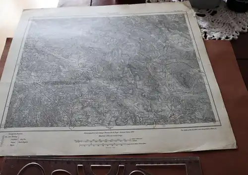 alte Karte des Deutschen Reiches Umdruckausgb. 582 Zwiesel 1891