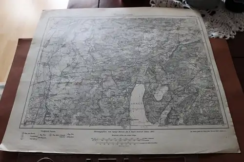 alte Karte des Deutschen Reiches Umdruckausgb. 637 Landsberg 1895