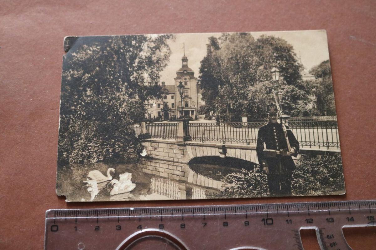 tolle alte Karte - Bückeburg Schlossbrücke mit Wache - 1914 Nr