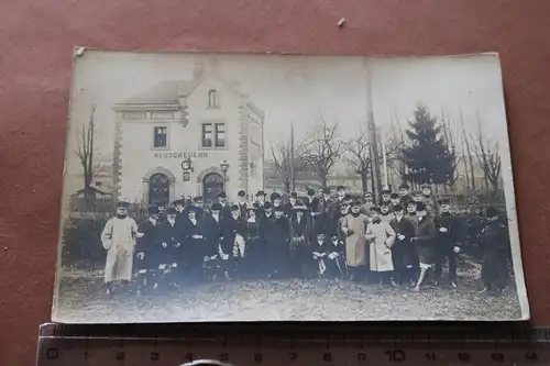 tolles altes Foto Jagdgesellschaft und Soldaten - Neuscheuern Lothringen