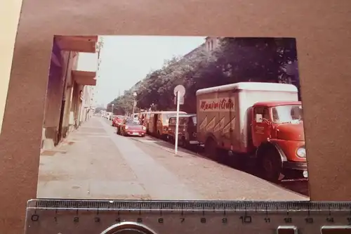 tolles altes Farbfoto - Porsche 911 - LKW´s usw.  80er Jahre