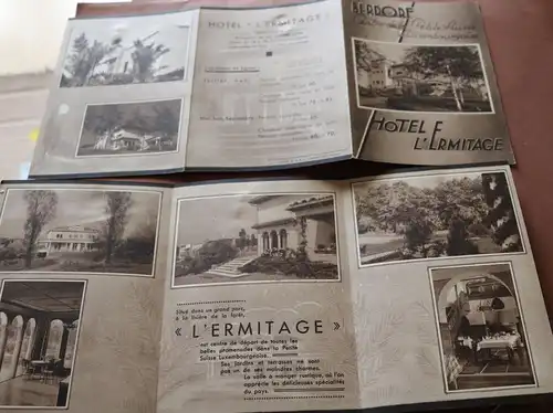zwei Werbefaltblätter - Berdorf - Hotel L´ Ermitage