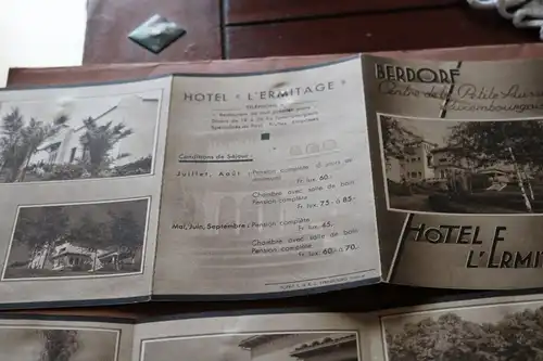 zwei Werbefaltblätter - Berdorf - Hotel L´ Ermitage