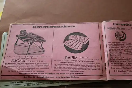 toller alter Spezialkatalog über Geflügelzuchtbedarf  1936 - Lösenbeck, Iserlohn