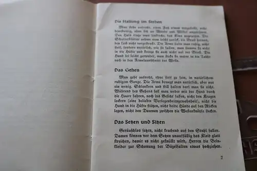 tolles altes Heft - Neuzeitliche Umgangsformen - Tanzschule Bäulke 30-40er Jahre