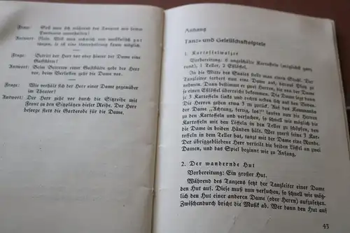 tolles altes Heft - Neuzeitliche Umgangsformen - Tanzschule Bäulke 30-40er Jahre