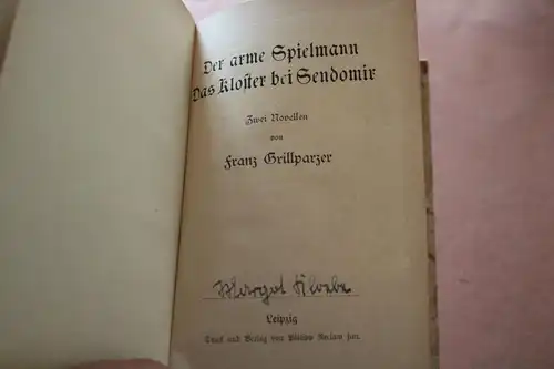 altes Büchlein - Franz Grillparzer - Zwei Novellen - Alter ???